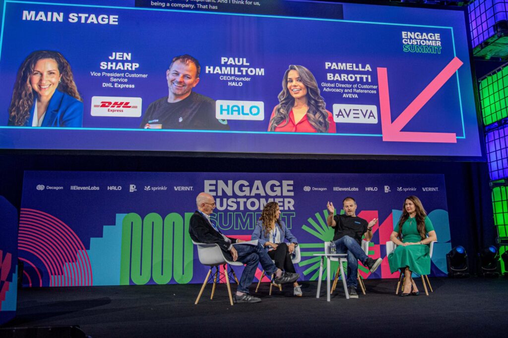 Main stage panel at the Engage Customer Summit, hosted by Martin Hill-Wilson